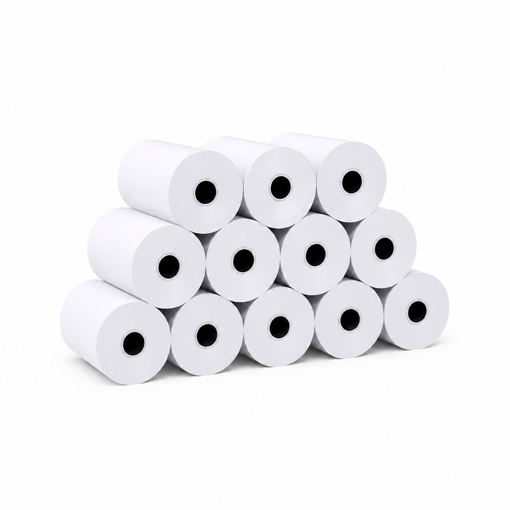 Rollos Papel Térmico 57mm x 20m Pack 100 Unidades Blanco