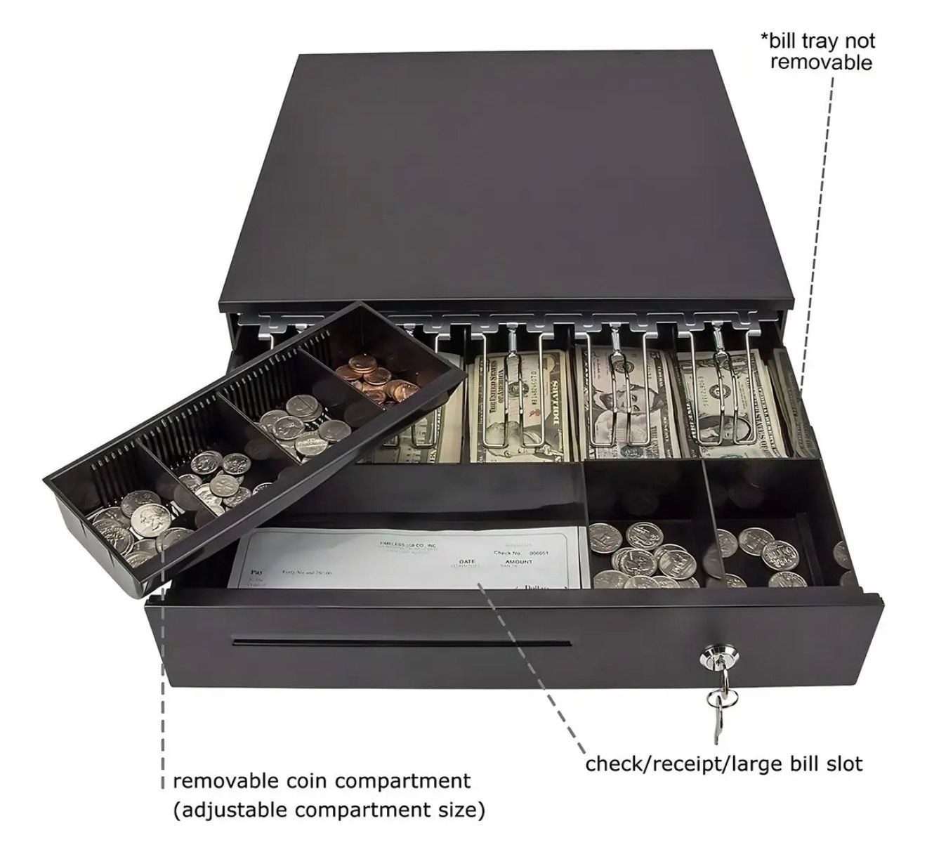 Cajón de Dinero Metálico para Punto de Venta POS